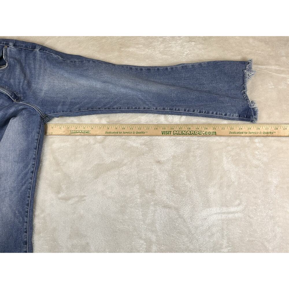 Risen Jeans Womens Size 9/29 High Rise Straight Leg Raw Hem RDP5634 Blue - Picture 6 of 9
